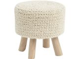 Zeta Natural Knitted Stool